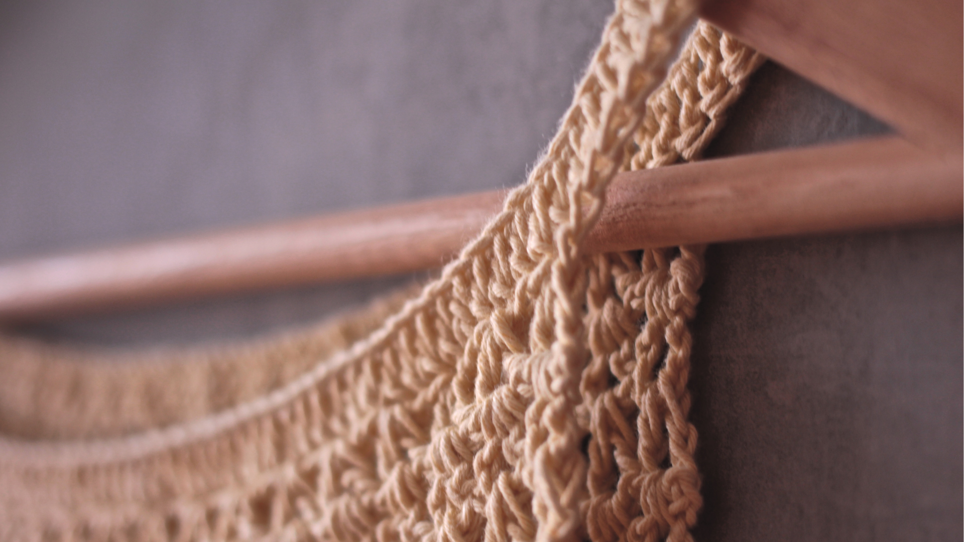 Peça de croché detalhes