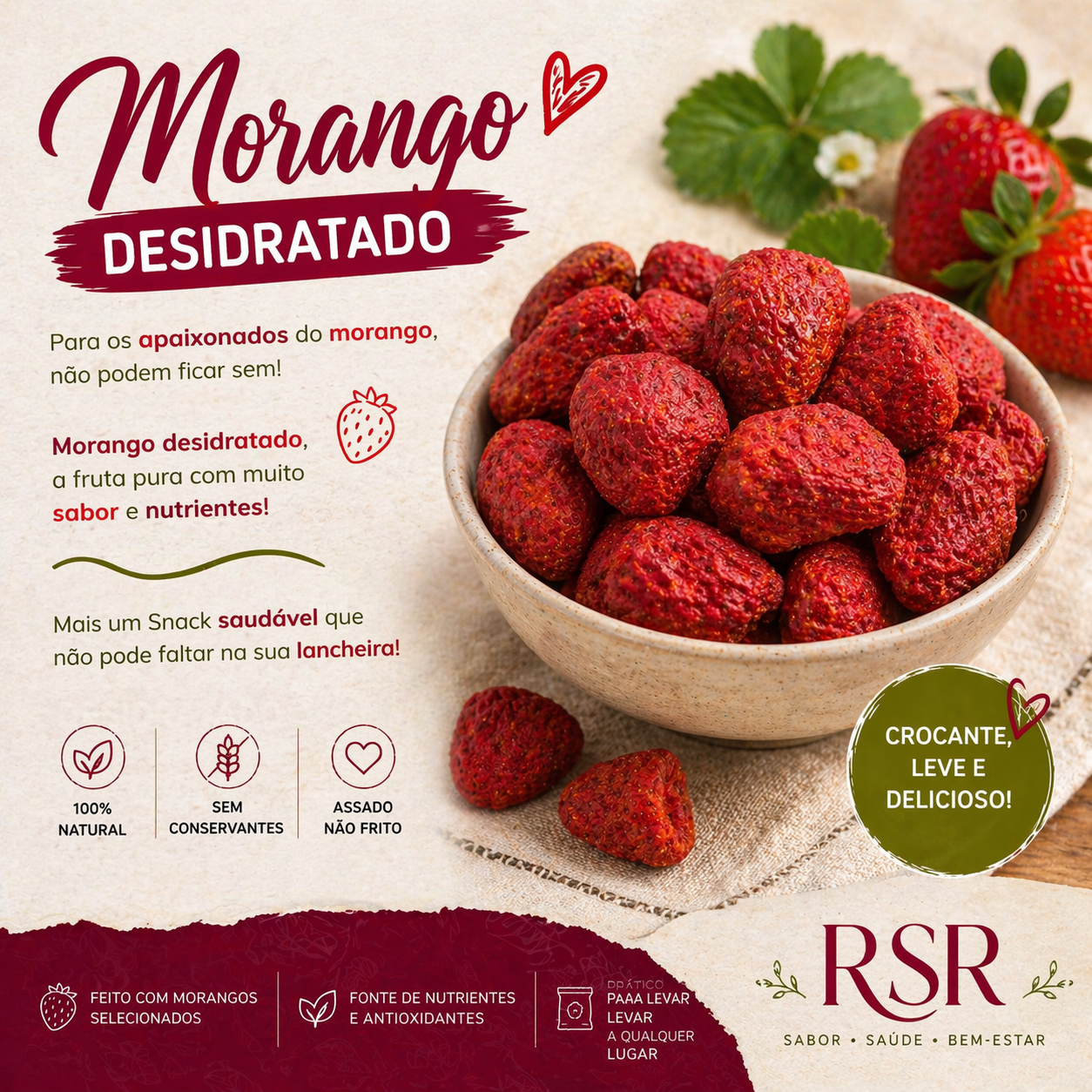 Kit - Morango Desidratado - Imagem 2