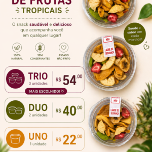 Kit - Mix de Frutas Tropicais - Snack Saudável