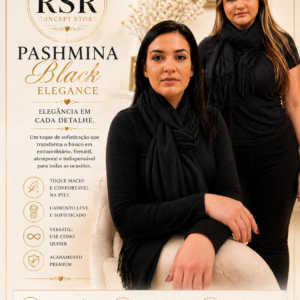 Pashmina Black Elegance ✨