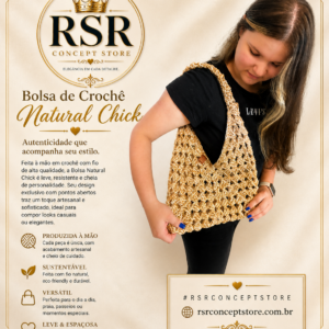 Bolsa de Crochê- Natural Chic Trama - Linha Riviera