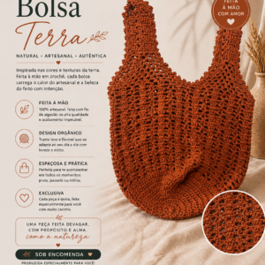 Bolsa Terra em Crochê Artesanal