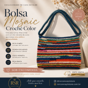 Bolsa Mosaic Crochê Color
