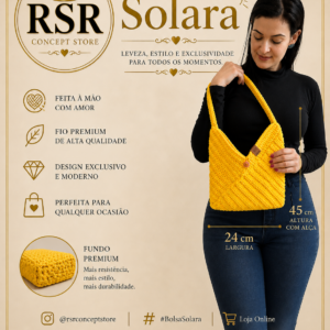 Bolsa de Crochê Solara - Linha Riviera