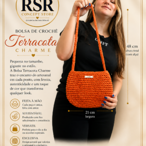 Bolsa de Crochê Terracota Charme
