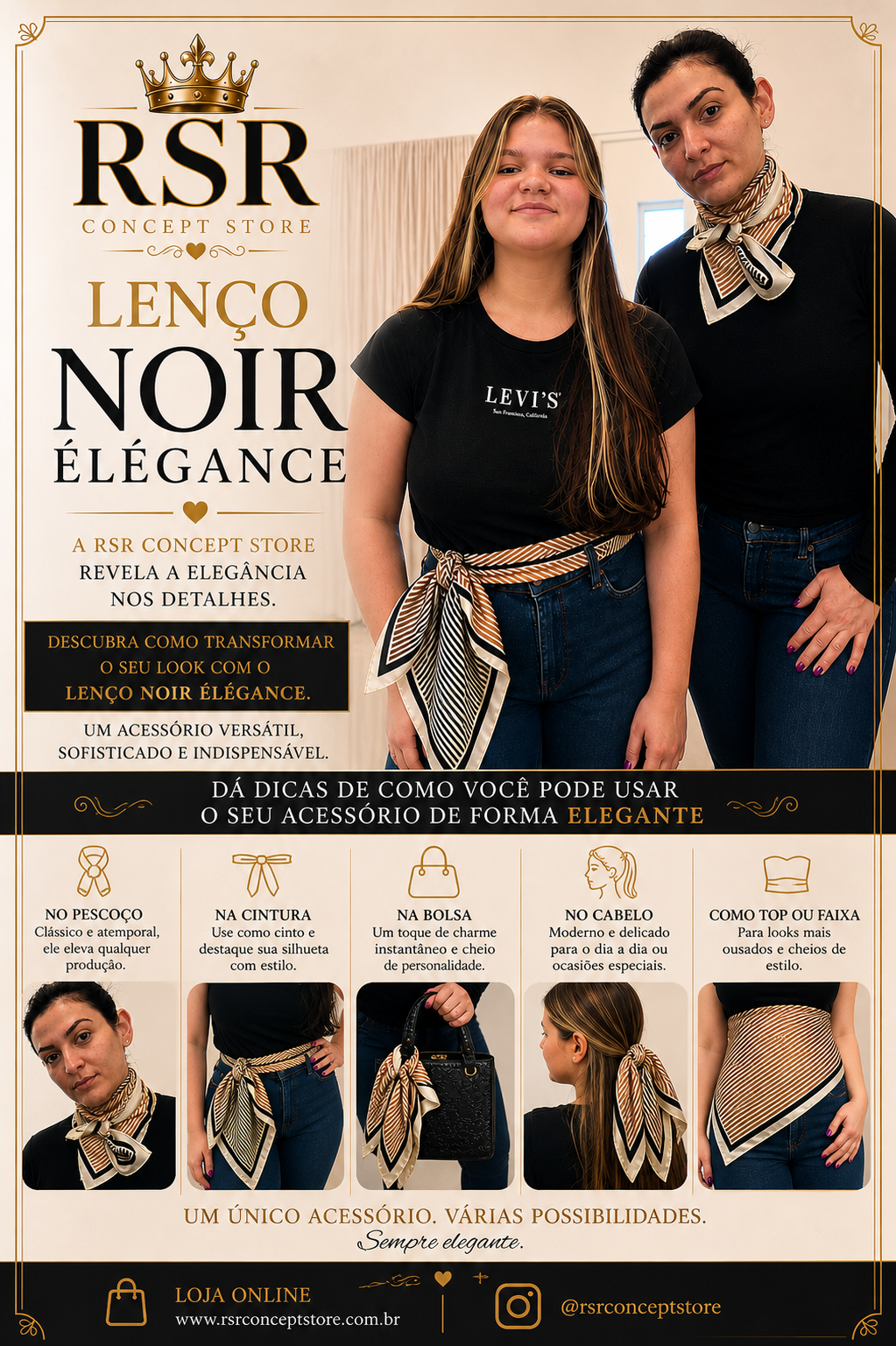 Lenço Noir Élégance