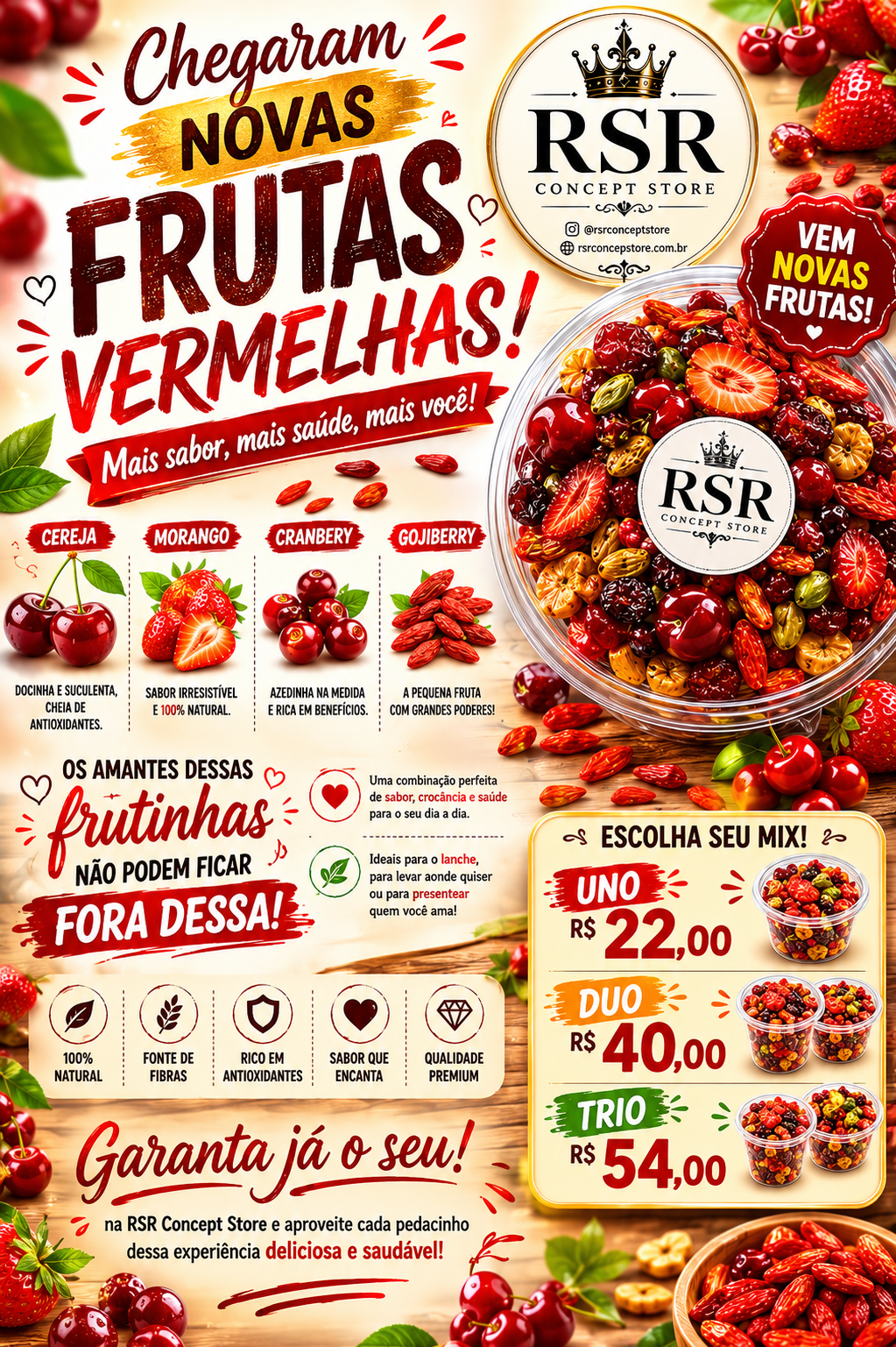 Kit de Frutas Vermelhas