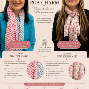 Cachecol Poá Delicato e Elegance