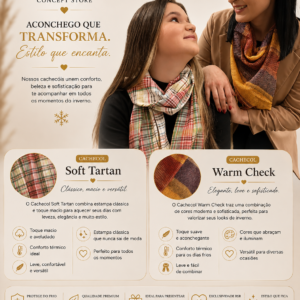 Cachecol Soft Tartan e Warm Check
