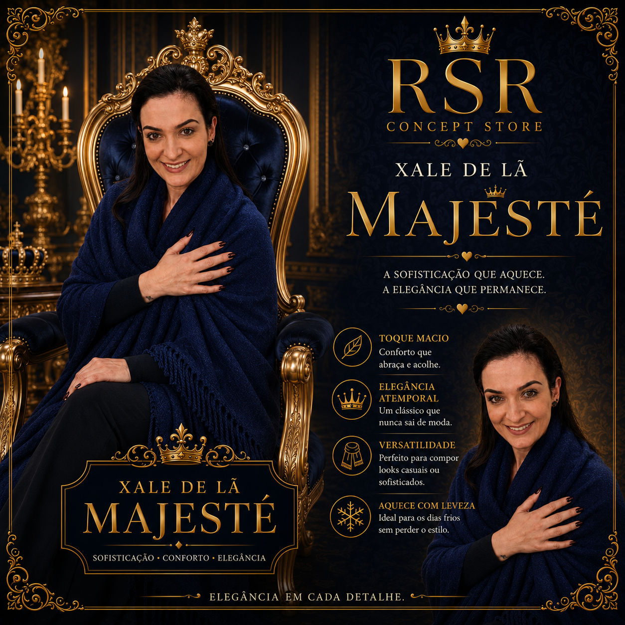 Xale de Lã Majesté
