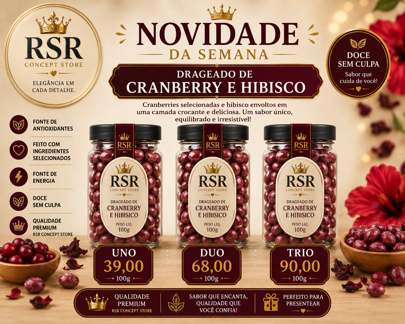 Drageado de Cranberry e Hibisco - Imagem 2