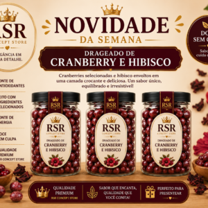 Drageado de Cranberry e Hibisco