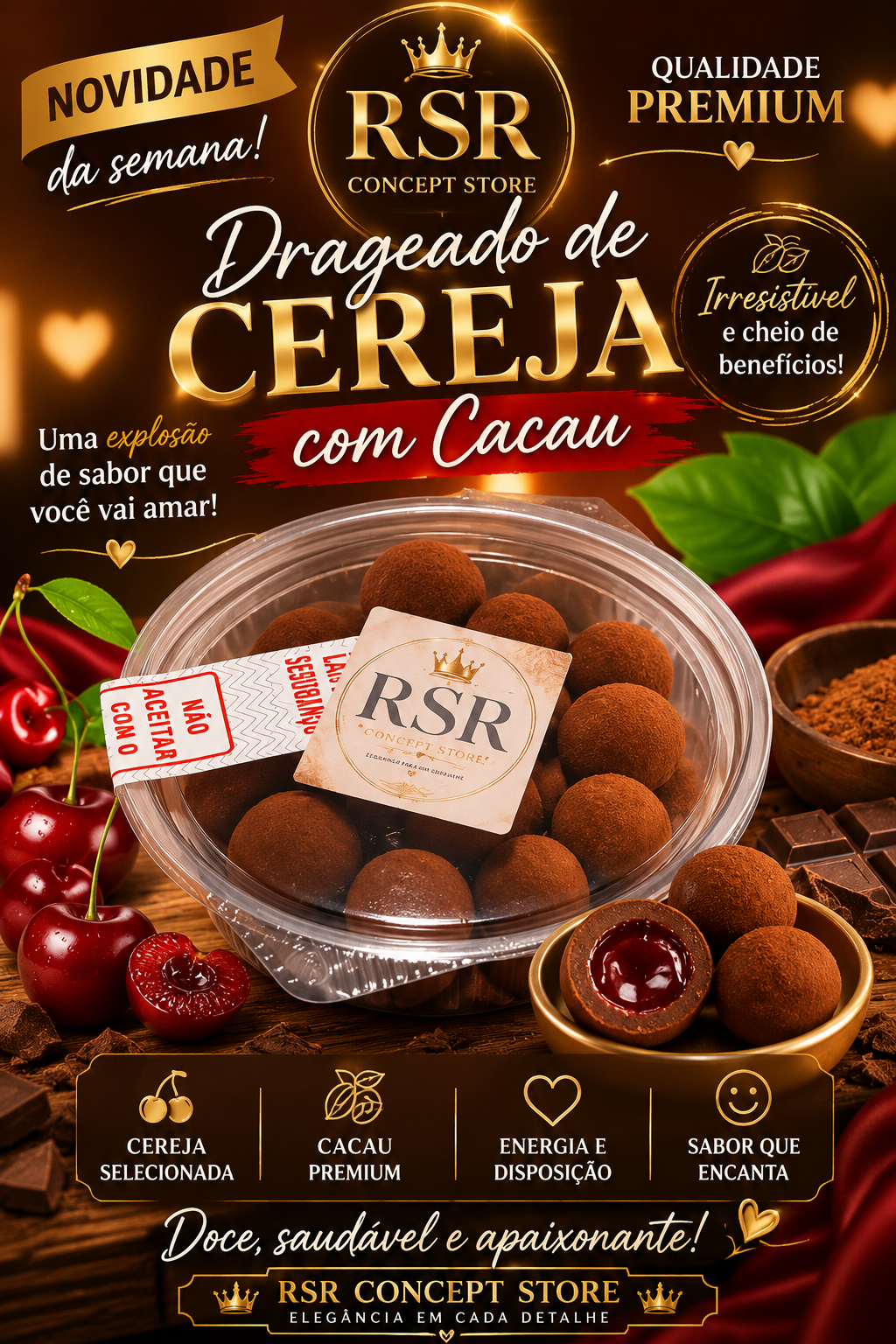 Drageado de Cereja com Cacau - Imagem 2