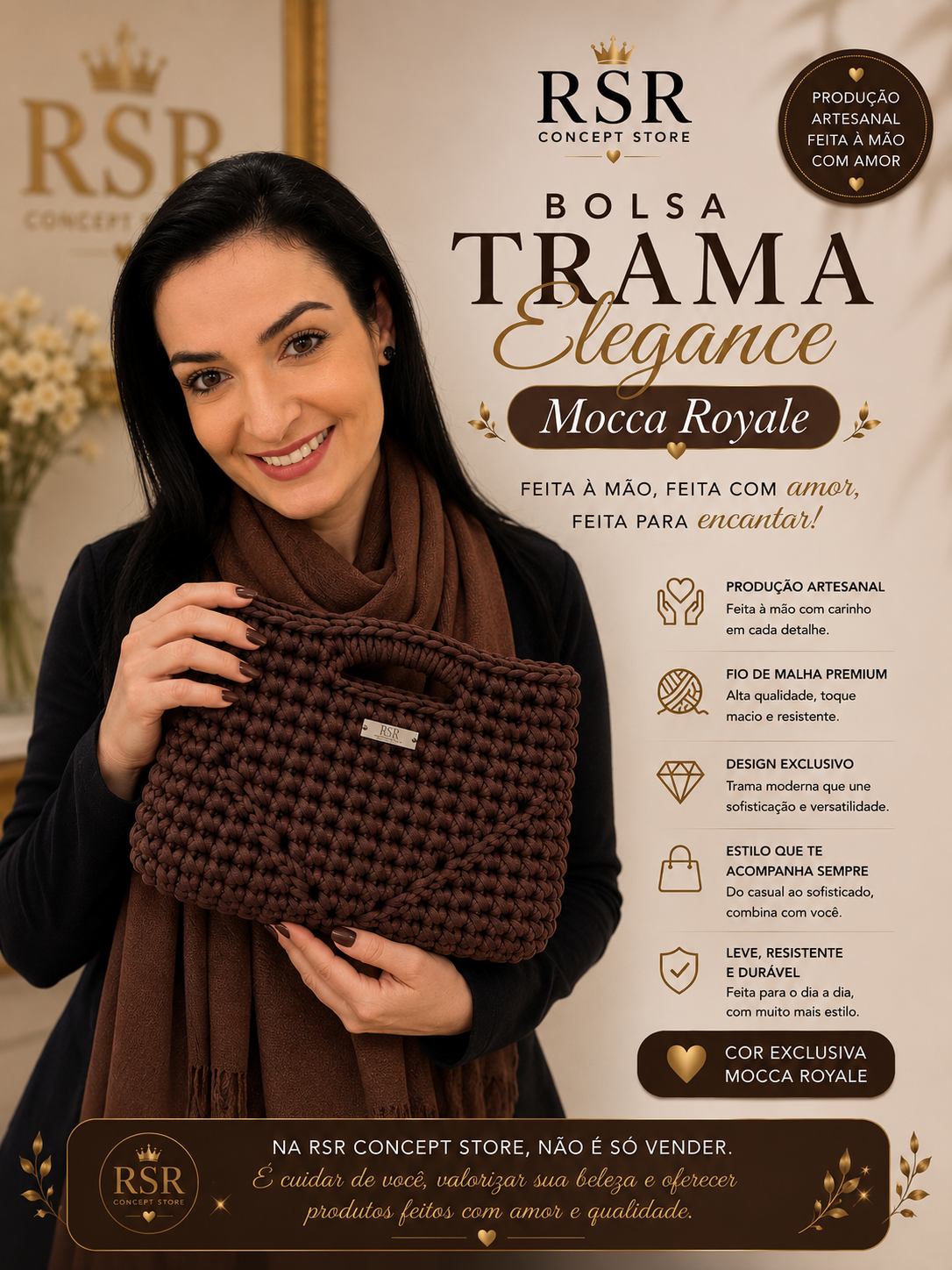Bolsa Trama Elegance Mocca - Imagem 2