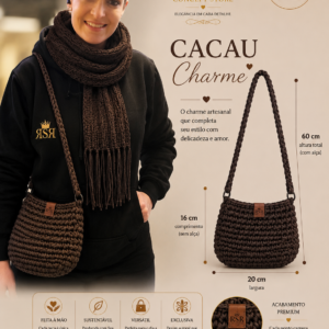Bolsa de Crochê Cacau Charme
