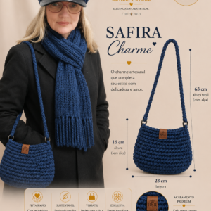 Bolsa de Crochê Safira Charme