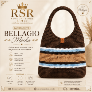 Bolsa de Crochê Bellagio Mocha