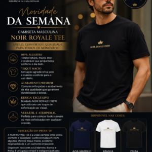 T - Shirt - Linha Royale Essential- Noir Royale Tee - Trio
