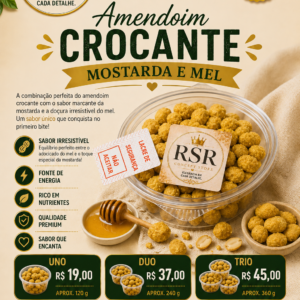 Amendoim Crocante Mostarda e Mel