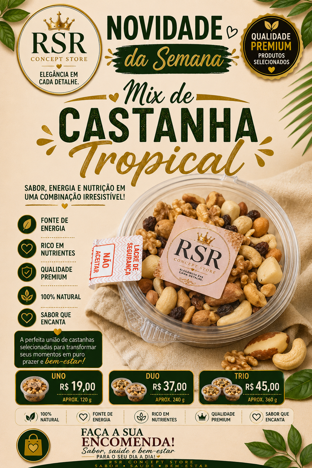 Kit - Mix de Castanha Tropical