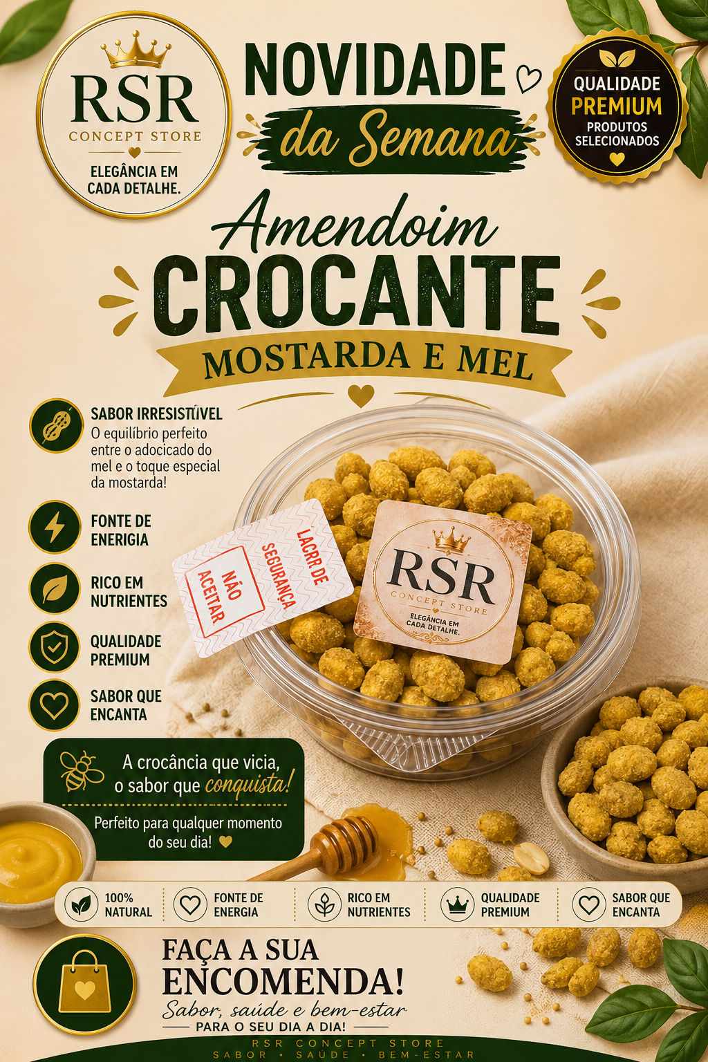 Amendoim Crocante Mostarda e Mel - Imagem 2