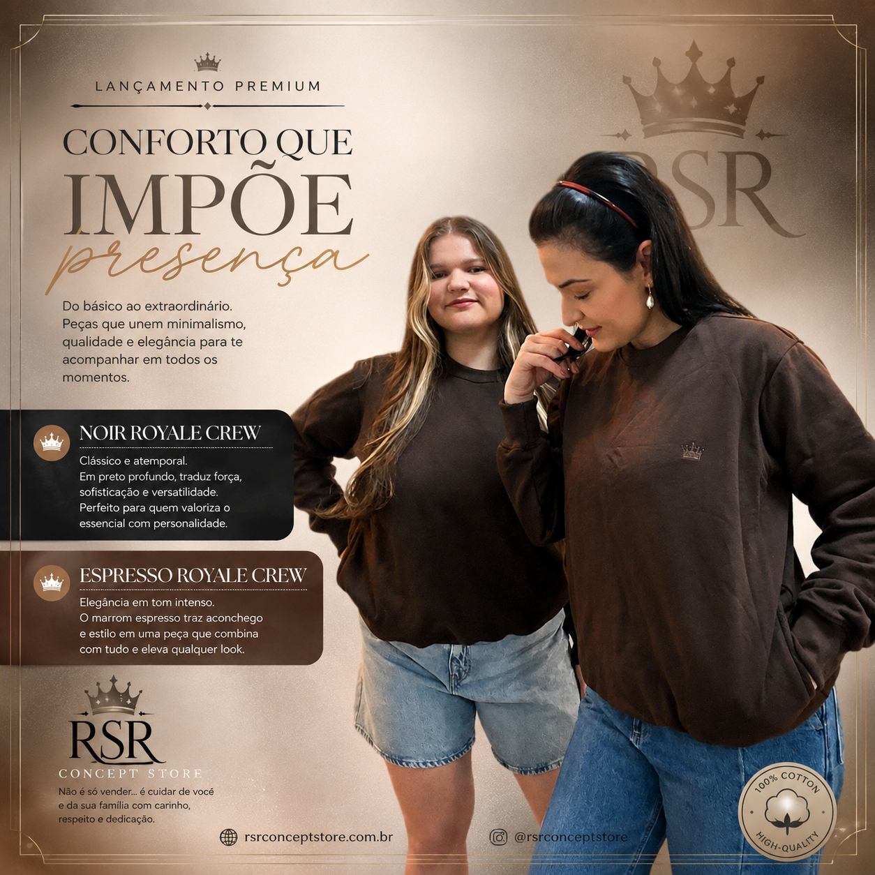 Moletom - Sueter Noir Royale Crew - Imagem 8