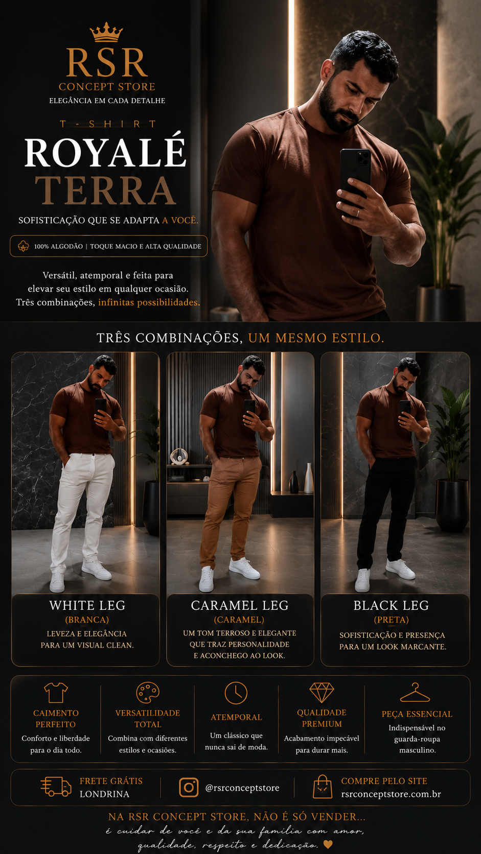 T - Shirt - Linha Royale Essential- Royalé Terra - Imagem 2