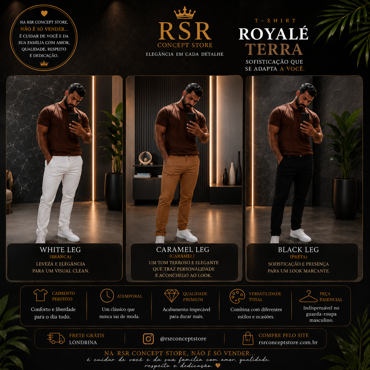 T - Shirt - Linha Royale Essential- Royalé Terra
