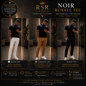 T - Shirt - Linha Royale Essential- Noir Royale Tee - Trio